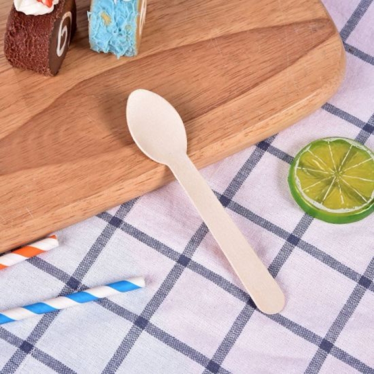 Wooden disposable small spoon DOLPHIN 