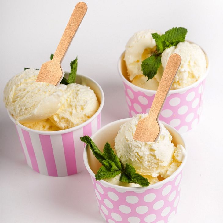 Wooden disposable ice cream spoons DOLPHIN